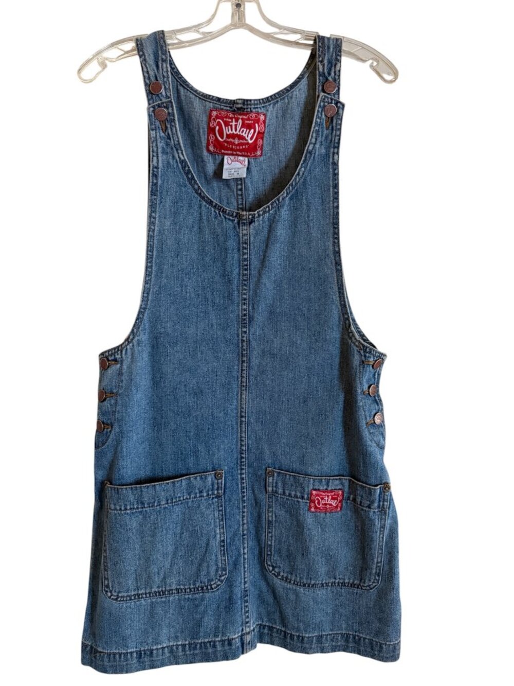 Vintage 90’s Outlaw Denim Overall Dress | Grunge | Rare